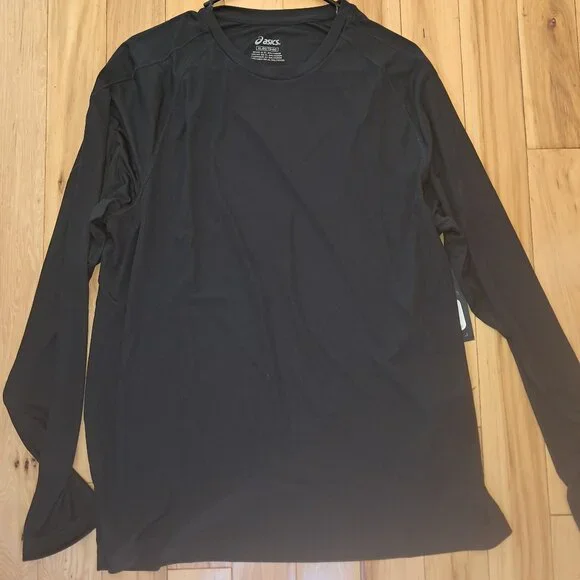 NWT Asics athletic crew black Men's XL - Picture 1 of 4